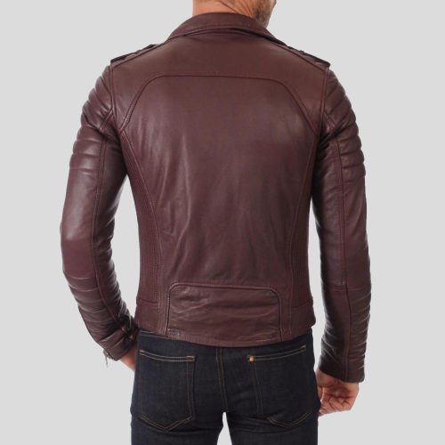 quilted leather jacket cyro brown 2