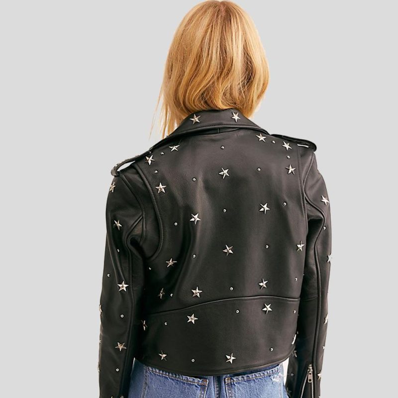 studded leather jacket eva black 3