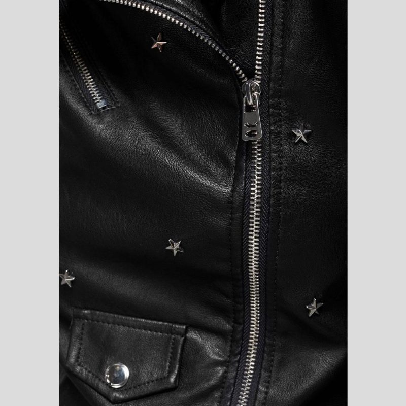 studded leather jacket isla black 3