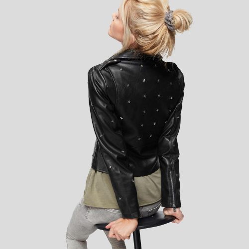 studded leather jacket isla black 4