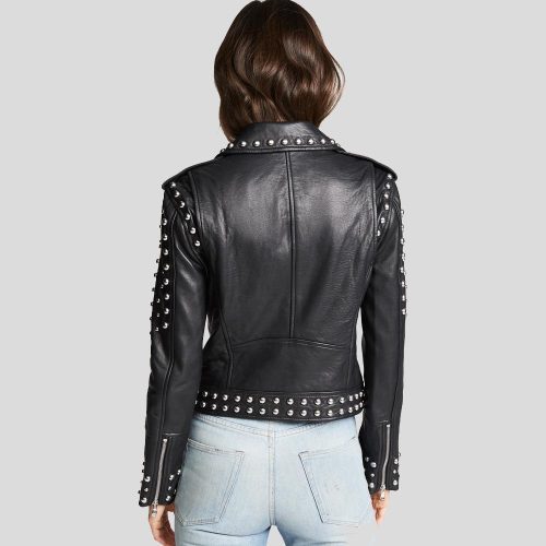 studded leather jacket jasmine black 2