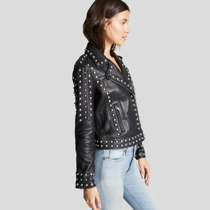 studded leather jacket jasmine black 3