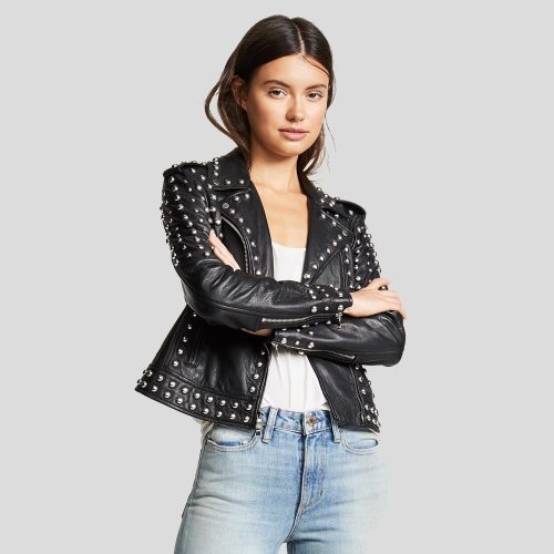 studded leather jacket jasmine black 4