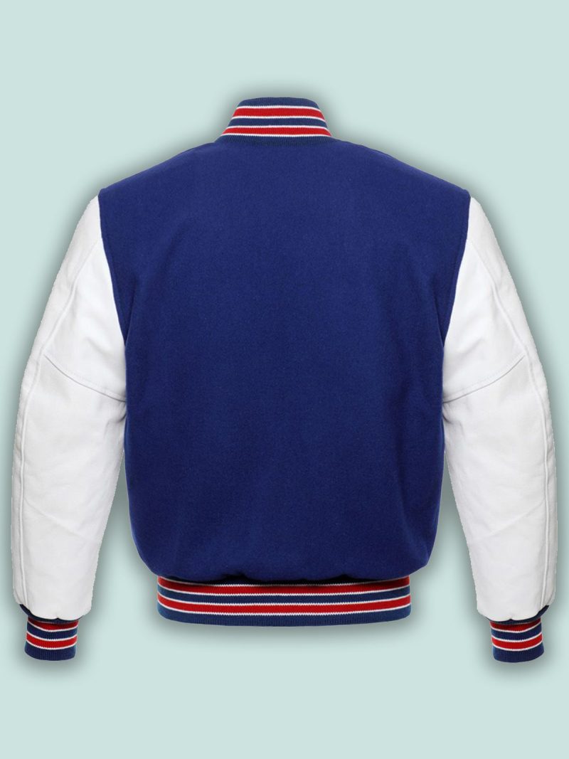 trending men blue varsity jacket