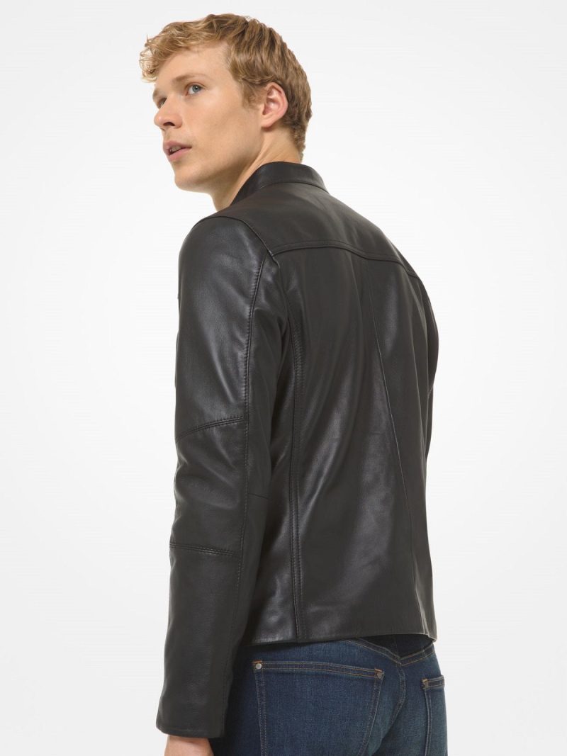 trendy men leather jacket