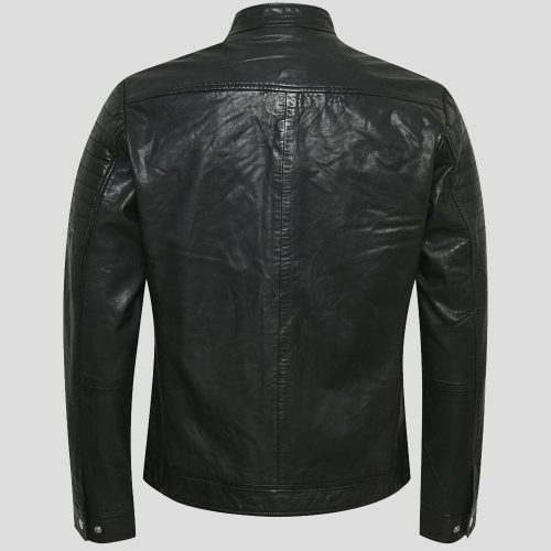 troy black racer leather jacket 6