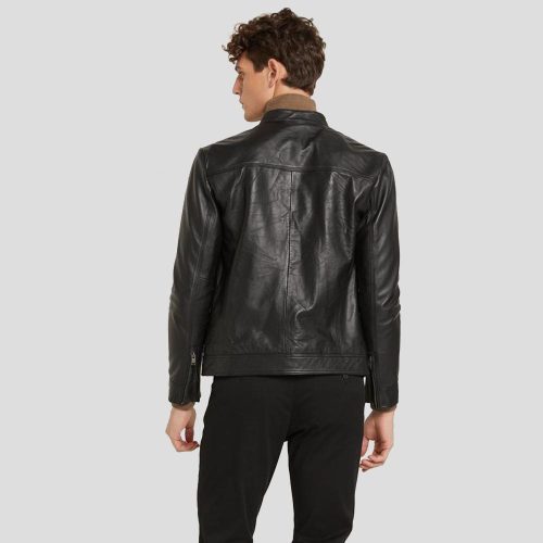 wallace black racer leather jacket 4