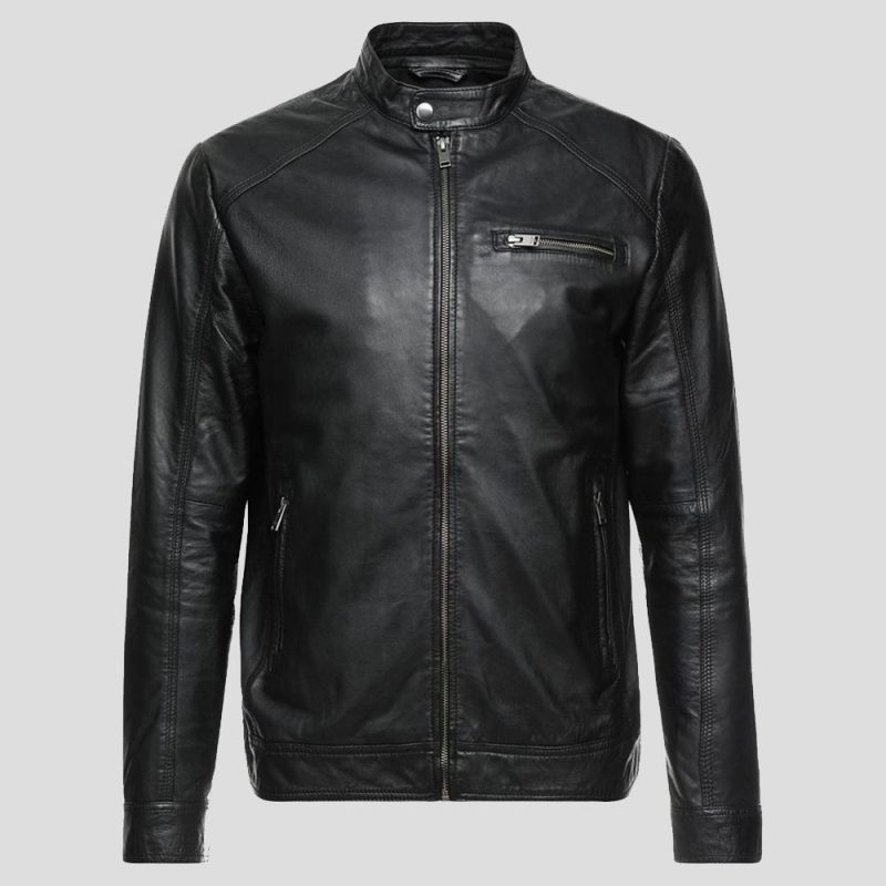 wallace black racer leather jacket 5