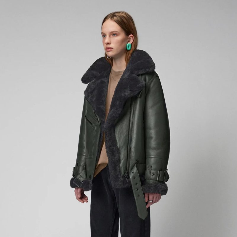 women shearling leather jackets2